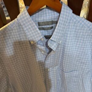 Daniel Cremieux Light Blue Plaid Button Down short sleeve Shirt